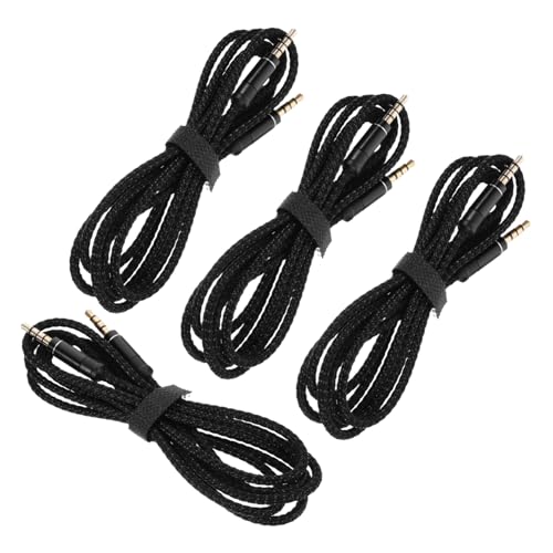 LABRIMP 4Stücke Aux Audiokabel Nylon Stereo Kabel für Hochwertige Signalübertragung Kompatibel mit Kopfhörern Lautsprechern Langlebig Praktisch von LABRIMP