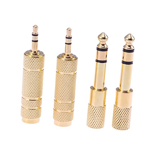 LABRIMP 4Stücke Klinkenstecker Adapter Goldbeschichtete Audio für Kopfhörer Lautsprecher Mikrofone Langlebig Korrosionsbeständig Einfaches LABRIMP 4Stücke Klinkenstecker Adapter Goldbeschichtete Audio für Kopfhörer Lautsprecher Mikrofone Langlebig Korrosionsbeständig Einfaches von LABRIMP
