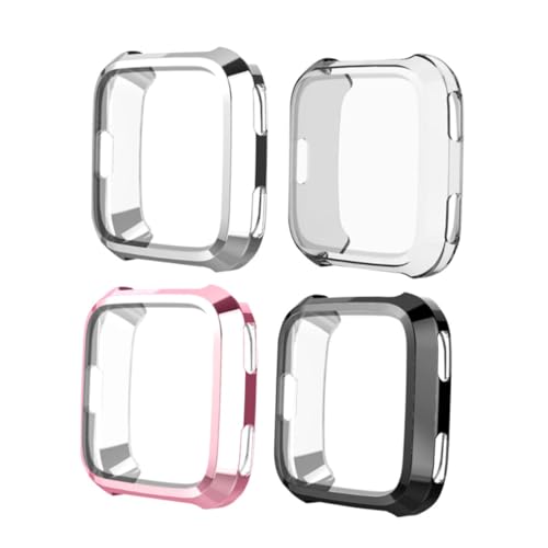LABRIMP 4Stücke TPU Silikon Schutzhülle für Smartwatch Teiliges Transparent Schwarz Rosa Stoßfest Kratzfest Schutz für Einfachen Zugriff LABRIMP 4Stücke TPU Silikon Schutzhülle für Smartwatch Teiliges Transparent Schwarz Rosa Stoßfest Kratzfest Schutz für Einfachen Zugriff von LABRIMP
