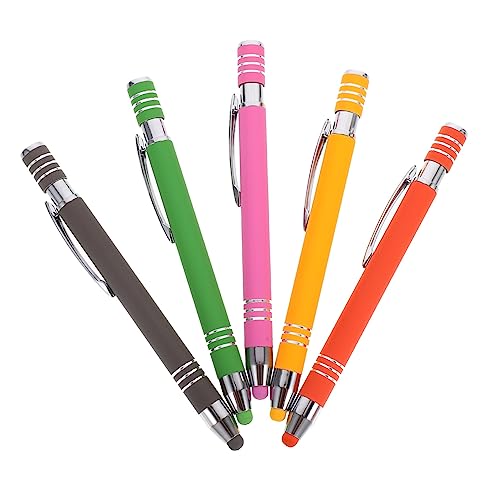 LABRIMP 5Stücke Metall Kugelschreiber Pack mit Kapazitivem Stift für Touchscreens Ergonomisches Design für Notizen Farbvariationen für Büro Schule LABRIMP 5Stücke Metall Kugelschreiber Pack mit Kapazitivem Stift für Touchscreens Ergonomisches Design für Notizen Farbvariationen für Büro Schule von LABRIMP