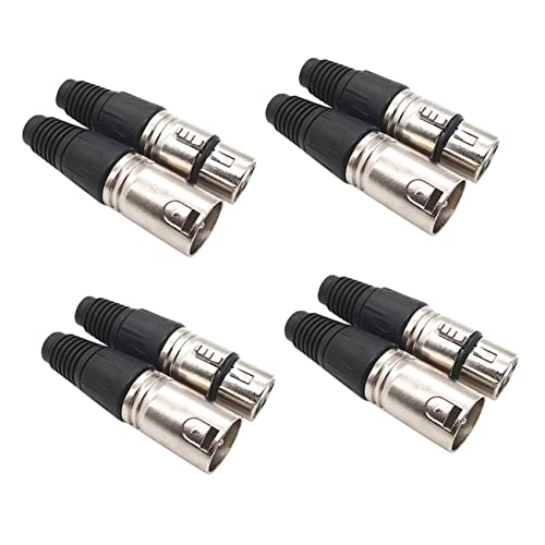 LABRIMP 8Stücke Teiliges Xlr Connector Polige Männliche Weibliche Mikrofon Audio Buchsen Hochwertige Kunststoffschale für Mikrofonkabel Dmx Anschlüsse Langlebig LABRIMP 8Stücke Teiliges Xlr Connector Polige Männliche Weibliche Mikrofon Audio Buchsen Hochwertige Kunststoffschale für Mikrofonkabel Dmx Anschlüsse Langlebig von LABRIMP