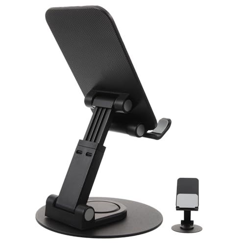 LABRIMP Klappbarer Tischtelefonständer aus Verstellbarer Handyhalter mit Rotation für Video Chats Live Streaming Kompatibel mit Smartphones Tablets LABRIMP Klappbarer Tischtelefonständer aus Verstellbarer Handyhalter mit Rotation für Video Chats Live Streaming Kompatibel mit Smartphones Tablets von LABRIMP