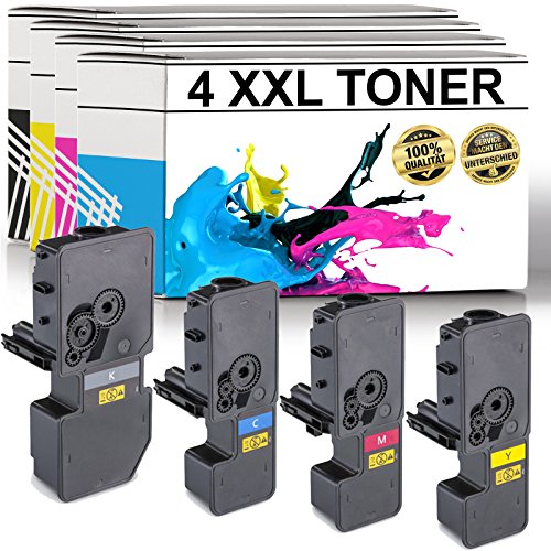 LABT Premium 4er Set Toner TK-5230 als Ersatz für Kyocera Ecosys M5521cdn, M5521cdw, P5021cdn, P5021cdw - mit Füllstandsanzeige | 40% Höhere Druckleistung als TK-5220 von LABT