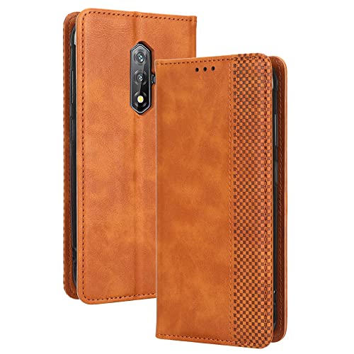 LACAE Kompatible für Blackview BV5200 Handyhülle, PU Leder Flip Hülle für Handy mit Kartenfach Stand und Magnet Funktion als Brieftasche, braun LACAE Kompatible für Blackview BV5200 Handyhülle, PU Leder Flip Hülle für Handy mit Kartenfach Stand und Magnet Funktion als Brieftasche, braun von LACAE