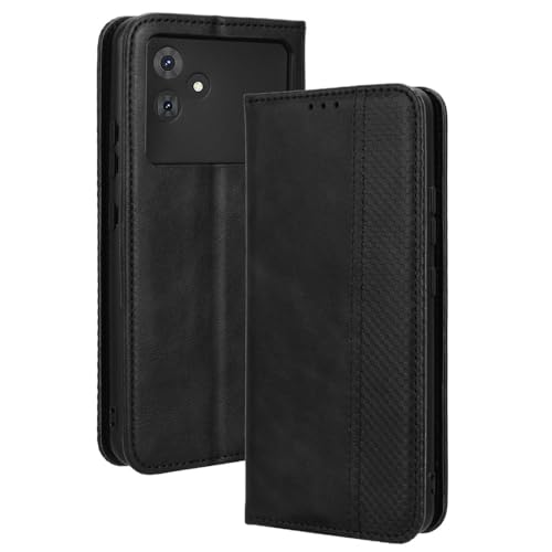 LACAE Kompatible für Cubot Note 21 Handyhülle, PU Leder Flip Hülle für Handy mit Kartenfach Stand und Magnet Funktion als Brieftasche, schwarz LACAE Kompatible für Cubot Note 21 Handyhülle, PU Leder Flip Hülle für Handy mit Kartenfach Stand und Magnet Funktion als Brieftasche, schwarz von LACAE
