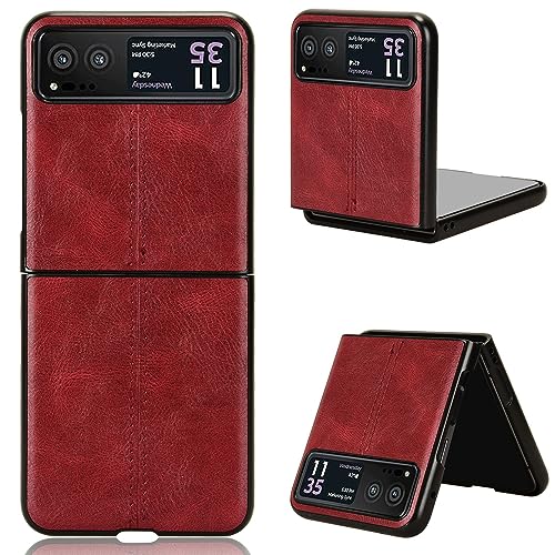 LACAE Passend für Motorola Razr 40 Hülle, Ultradünne Fein und Elegant Handyhülle, rot von LACAE