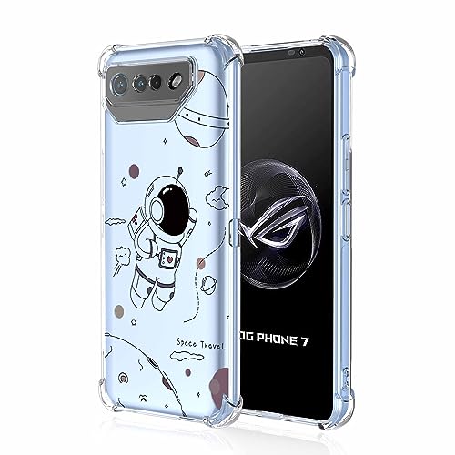 LACAE Transparent Schönes Handyhülle für Asus ROG Phone 7, Weiche Klare Farbenfrohe TPU Hülle, Stilvolle, Gut Aussehende Schutzhülle Hat Hübsche Raumfahrt Dekoriert LACAE Transparent Schönes Handyhülle für Asus ROG Phone 7, Weiche Klare Farbenfrohe TPU Hülle, Stilvolle, Gut Aussehende Schutzhülle Hat Hübsche Raumfahrt Dekoriert von LACAE