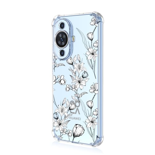 LACAE Transparent Schönes Handyhülle für Huawei nova 12s, Weiche Klare Farbenfrohe TPU Hülle, Stilvolle, Gut Aussehende Schutzhülle Hat Hübsche Weiße Blume Dekoriert LACAE Transparent Schönes Handyhülle für Huawei nova 12s, Weiche Klare Farbenfrohe TPU Hülle, Stilvolle, Gut Aussehende Schutzhülle Hat Hübsche Weiße Blume Dekoriert von LACAE