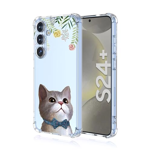 LACAE Transparent Schönes Handyhülle für Samsung Galaxy S24, Weiche Klare Farbenfrohe TPU Hülle, Stilvolle, Gut Aussehende Schutzhülle Hat Hübsche Katze Dekoriert LACAE Transparent Schönes Handyhülle für Samsung Galaxy S24, Weiche Klare Farbenfrohe TPU Hülle, Stilvolle, Gut Aussehende Schutzhülle Hat Hübsche Katze Dekoriert von LACAE