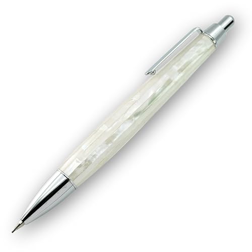 LACHIEVA LUX Druckbleistift aus Perlmutt, 0,7 mm, Metallgehäuse, eleganter Zeichenbleistift mit 12 Ersatzminen – zum Schreiben, Zeichnen und Skizzieren von LACHIEVA LUX