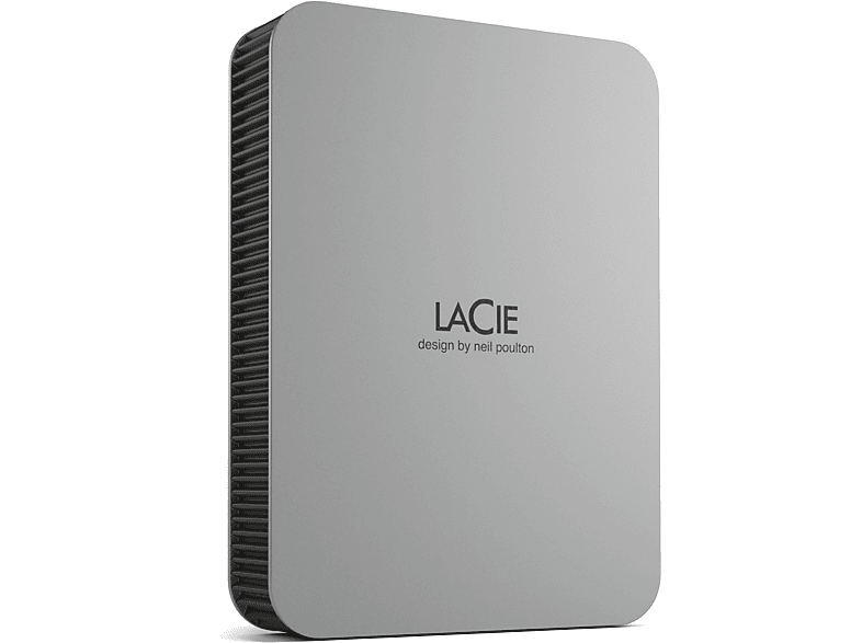 LACIE Mobile Drive Festplatte, 4 TB HDD, 2,5 Zoll, extern, Moon Silver von LACIE
