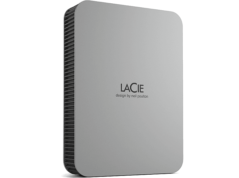 LACIE Mobile Drive Festplatte, 5 TB HDD, 2,5 Zoll, extern, Moon Silver von LACIE