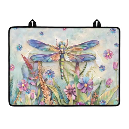 LACIYISON Herdabdeckplatten mit Libellen-Gänseblümchen-Muster, hitzebeständige Silikon-Glas-Herdplattenabdeckung, Schutz, 53,3 x 73,7 cm, Induktionskochfeld-Schutzreihe, LACIYISON Herdabdeckplatten mit Libellen-Gänseblümchen-Muster, hitzebeständige Silikon-Glas-Herdplattenabdeckung, Schutz, 53,3 x 73,7 cm, Induktionskochfeld-Schutzreihe, von LACIYISON