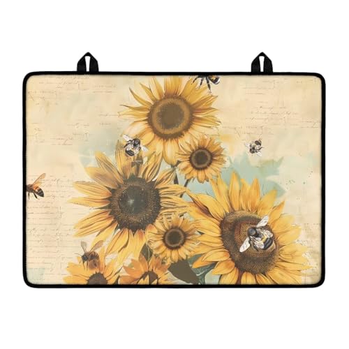 LACIYISON Sunflower Bee Letter Print Induktionskochfeld-Schutzmatte, wiederverwendbare Herdplattenabdeckung für Elektroherd, Silikon-Herdmatte für Glasplatte, Herdabdeckung mit Glasplatte (73,5 x 53,3 LACIYISON Sunflower Bee Letter Print Induktionskochfeld-Schutzmatte, wiederverwendbare Herdplattenabdeckung für Elektroherd, Silikon-Herdmatte für Glasplatte, Herdabdeckung mit Glasplatte (73,5 x 53,3 von LACIYISON