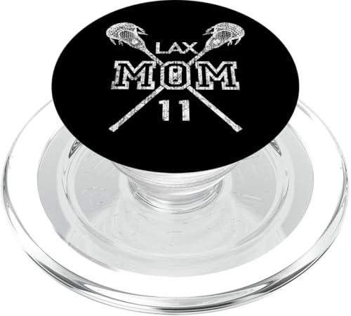 LAX Mom #11 Lacrosse Mom Player Number 11 Geschenke zum Muttertag PopSockets PopGrip für MagSafe von LACROSSE MOM NUMBER JERSEY FAVORITE PLAYER GIFTS
