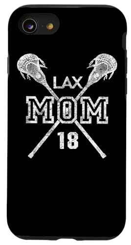 LAX Mom #18 Lacrosse Mom Player Number 18 Geschenke zum Muttertag Hülle für iPhone SE (2020) / 7 / 8 von LACROSSE MOM NUMBER JERSEY FAVORITE PLAYER GIFTS