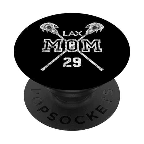 LAX Mom #29 Lacrosse Mom Player Nummer 29 Muttertagsgeschenke PopSockets Klebender PopGrip von LACROSSE MOM NUMBER JERSEY FAVORITE PLAYER GIFTS
