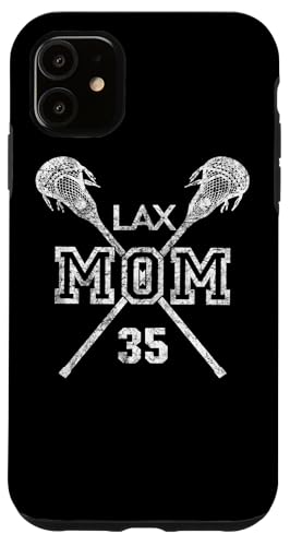 LAX Mom #35 Lacrosse Mom Player Number 35 Geschenke zum Muttertag Hülle für iPhone 11 von LACROSSE MOM NUMBER JERSEY FAVORITE PLAYER GIFTS