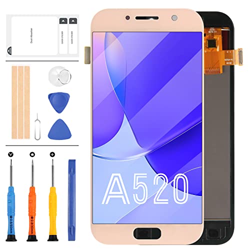 Bildschirm Ersatz für Samsung Galaxy A5 2017 LCD Touchscreen Digitizer Glas Full Assembly A5 2017 A520 SM-A520F A520F/DS A520K A520L A520S Display TFT Teile 5,2 Zoll (nicht AMOLED) ) (TFT Pink) ) von LADYSON