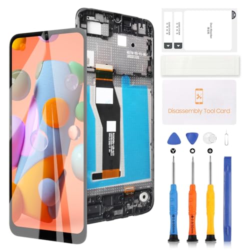 Display für Motorola Moto E13 2023 LCD Bildschirm 6,5 Zoll für Moto E13 LTE 2023 XT2345 LCD Display Touchscreen Digitizer Montage Ersatzkit (Schwarz mit Rahmen) von LADYSON