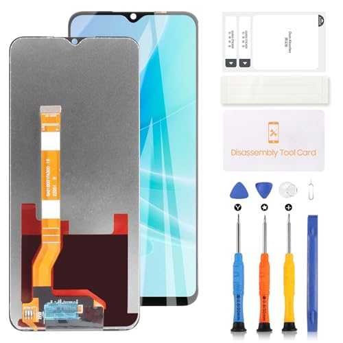 Display für Oppo A17 CPH2477 LCD-Bildschirm für Oppo A17K/A57S/A17/A17K/A77 4G/A77S LCD Display Touchscreen Montage Ersatz Glas Digitizer mit Werkzeugen (Schwarz) von LADYSON