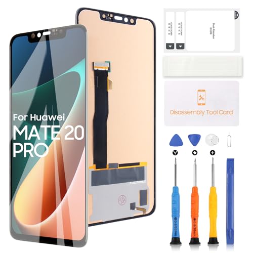 LCD-Bildschirm-Ersatz für Huawei Mate 20 PRO LYA-L09 LYA-L29 LYA-AL00 LYA-AL10 LYA-TL00 LCD-Bildschirm Touchscreen Digitizer Ersatz-Kit mit Werkzeug (TFT Schwarz) von LADYSON