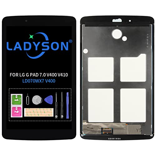 Ersatz-LCD-Display für LG G Pad 7.0 V400 V410 VK410, Touchscreen-Digitizer, Ersatzteil für Frontscheibe und LCD-Bildschirm-Reparatur mit gratis Werkzeug von LADYSON
