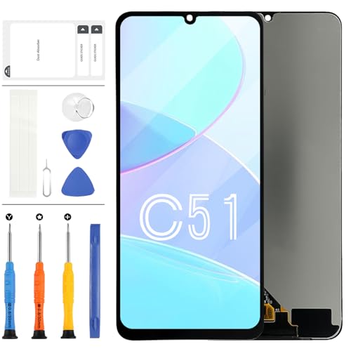 Ersatz-LCD-Display für Realme C51 4G RMX3830 LCD Bildschirm Ersatz für Realme C51 4G RMX3830 LCD Display für Realme C51 4G RMX3830 LCD Digitizer Touchscreen Montage Ersatz Reparatursets von LADYSON