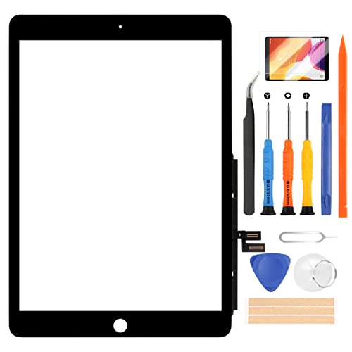 Ersatzdisplay Kompatibel für iPad 9 (9. Generation) für iPad 10.2 2021 Touch Glas Panel Digitizer Modell A2602 A2603 A2604 A2605 Reparaturset mit Displayschutzfolie und Werkzeug (schwarz) von LADYSON