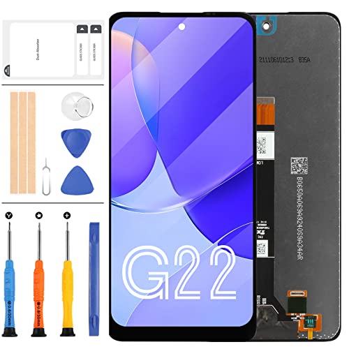 Für Motorola Moto G22 Bildschirm Ersatz für Moto G22 XT2231-2 LCD-Bildschirm G22 Display LCD Touchscreen Digitizer Vollmontage Reparaturteile Kit (Schwarz) von LADYSON