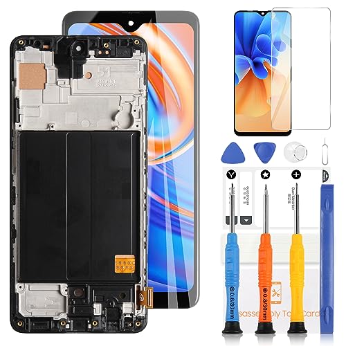 Für Samsung Galaxy A51 Bildschirm Ersatz für Samsung A515 LCD Bildschirm SM-A515 SM-A515U SM-A515F LCD Display Touch Digitizer Montage Reparaturset (INCELL mit Rahmen, keine Fingerabdruck-Funktion) von LADYSON