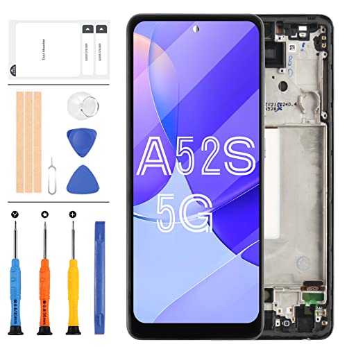 Für Samsung Galaxy A52S 5G Bildschirm Relacement für Samsung A52S 5G LCD-Bildschirm A528 SM-A528B SM-A528B/DS LCD Display Touch Digitizer Montage Reparaturteile mit Rahmen (kein Original) von LADYSON