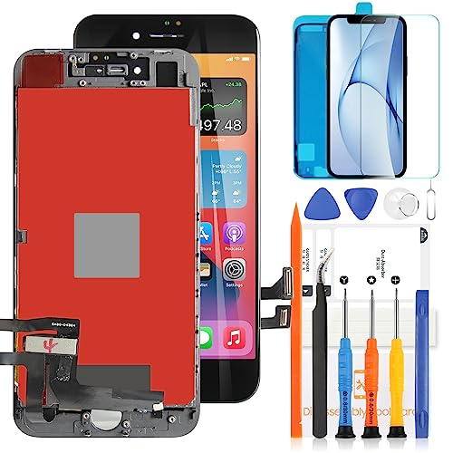 Für iPhone SE 2020 LCD-Bildschirm Ersatz für iPhone SE2 SE 2. Generation Display Touch Montageteile A2296 A2275 A2298 Sensor Glas Panel Digitizer Reparaturset mit Schutzfolie + Werkzeug (schwarz) von LADYSON