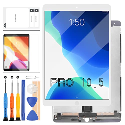 Kompatibel Für iPad Pro 26,7 cm (10,5 Zoll) 2017 A1701 A1709 LCD Display Touchscreen Montage Ersatzteile, Tablet Frontpanel & LCD Bildschirm Reparatur mit gratis Werkzeug + Displayschutzfolie (weiß) von LADYSON