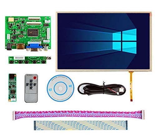 LADYSON 10,1 Zoll IPS LCD für Raspberry Pi Monitor 1280 x 800 TFT EJ101IA-01G HD LCD Display Touchscreen Fernbedienung Treiber Board HDMI 2AV VGA Ersatzset mit Werkzeug von LADYSON