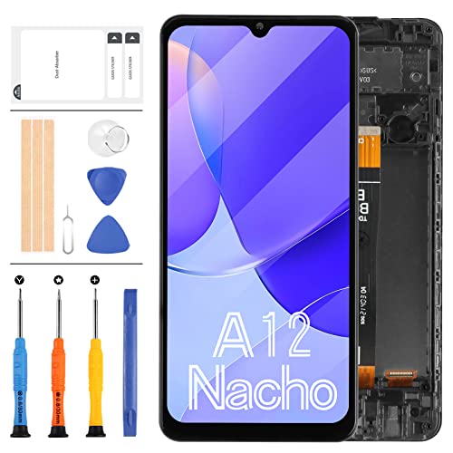 LADYSON A127F LCD Bildschirm Ersatz für Samsung Galaxy A12 Nacho SM-A127 A127U A127F A127M A127 6,5 Zoll LCD Display Touch Digitizer Montage Full Glass Reparatur Teile Kit mit Rahmen von LADYSON