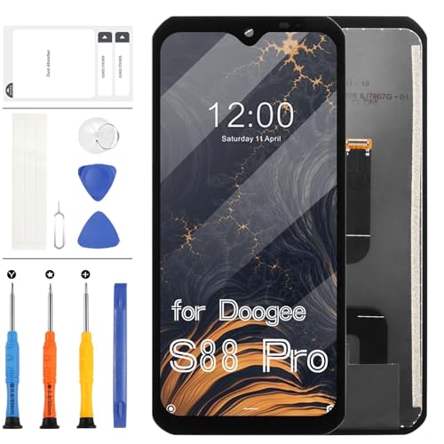 LADYSON Bildschirm-Ersatz für DOOGEE S88 Pro LCD-Display für DOOGEE S88 Pro Display Touchscreen Digitizer Montage Reparaturteile Kits mit Werkzeug von LADYSON