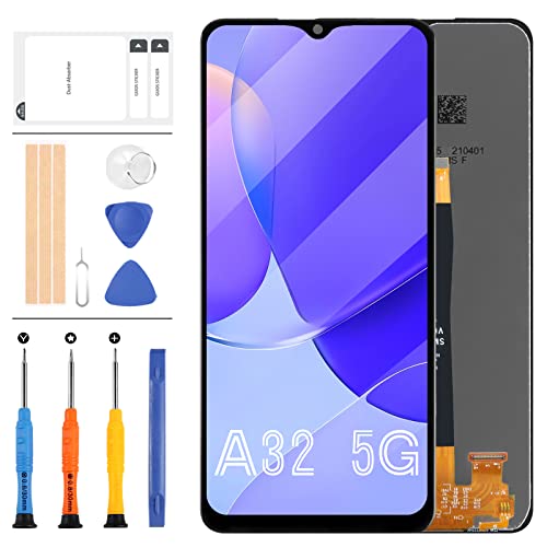 LADYSON Bildschirm Ersatz für Samsung Galaxy A32 5G A326 SM-A326U A326B A326BR/DS LCD Display Touchscreen Digitizer Full Glass Assembly Kits 6,5 Zoll mit gratis Werkzeug (schwarz ohne Rahmen) von LADYSON