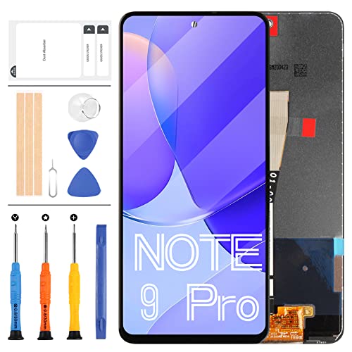 LADYSON Bildschirm Ersatz für Xiaomi Redmi Note 9 Pro/Note 9s LCD Display Touchscreen Digitizer Glas Komplette Montage-Kits mit Werkzeug von LADYSON