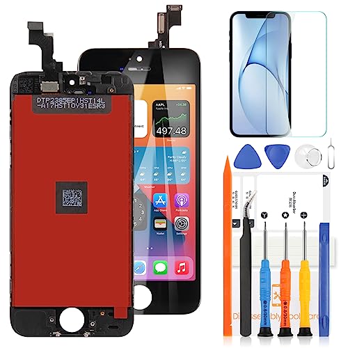 LADYSON Display für iPhone 5s /SE 2016 LCD Touchscreen Digitizer Ersatzteile A1453 A1457 A1518 A1528 A1530 A1533/A1662, A1723, A1724 4.0 Zoll LCD Bildschirm für iPhone 5s/SE 2016 Display von LADYSON