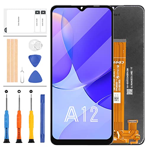 Ersatzdisplay für Samsung Galaxy A12 A125 SM-A125 A125F A125U A125M A125F/DS A125F/DSN LCD-Display, Touch-Digitizer, Vollglas-Montage-Set, mit kostenlosen Reparaturwerkzeugen von LADYSON