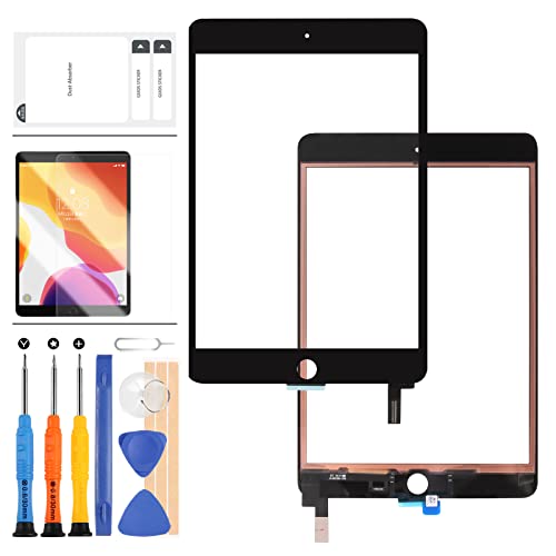 LADYSON Ersatz-Touchscreen Compatible für iPad mini 4 A1538 A1550 7,9 Zoll Touch-Digitizer Glas Touchscreen Reparaturteile Montagesets mit gehärtetem Glas Displayschutz Schwarz von LADYSON