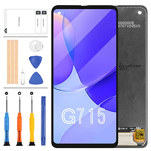 LADYSON Ersatzbildschirm für Samsung Galaxy Xcover Pro 2020 SM-G715 G715U G715W G715U1 LCD Display Touch Panel Digitizer Vollglas Montagesets mit gratis Werkzeug von LADYSON