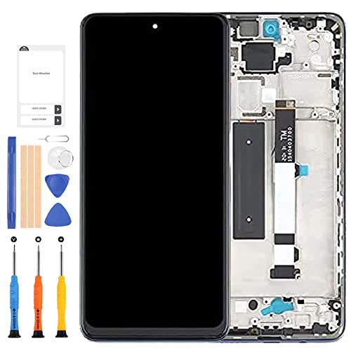 LADYSON Ersatzbildschirm für Xiaomi Redmi Note 9 Pro 5G / Mi 10T Lite 5G M2007J17C M2007J17G Telefon LCD Display Touch Panel Digitizer Assembly Glas Kits mit Rahmen (Blau) von LADYSON