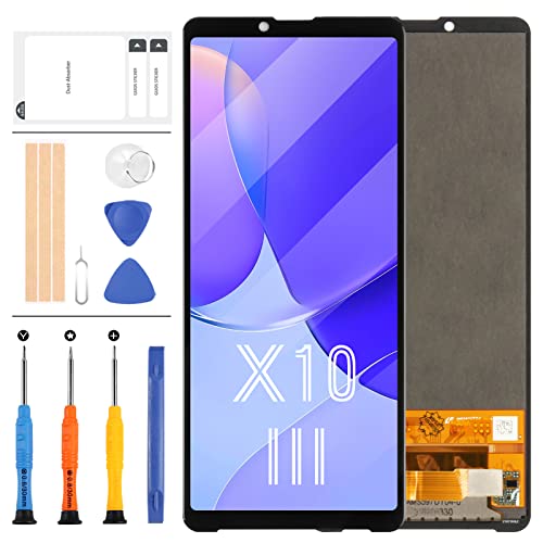 LADYSON Für Sony Xperia 10 III Bildschirm Ersatz X10 III SO-52B SOG04 XQ-BT52 A102SO OLED LCD Display Touchscreen Digitizer Vollglas Montageset + Gratis Werkzeug von LADYSON