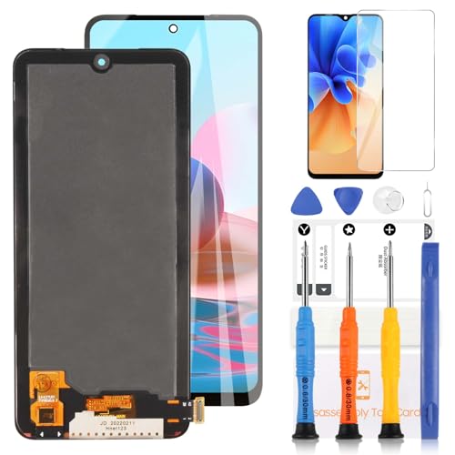 LADYSON LCD-Bildschirm für OLED Xiaomi Redmi Note 10 4G/Redmi Note 10S/Poco M5S LCD Display Touchscreen Digitizer Assembly Ersatzteile Reparatur mit Werkzeugen (schwarz) von LADYSON