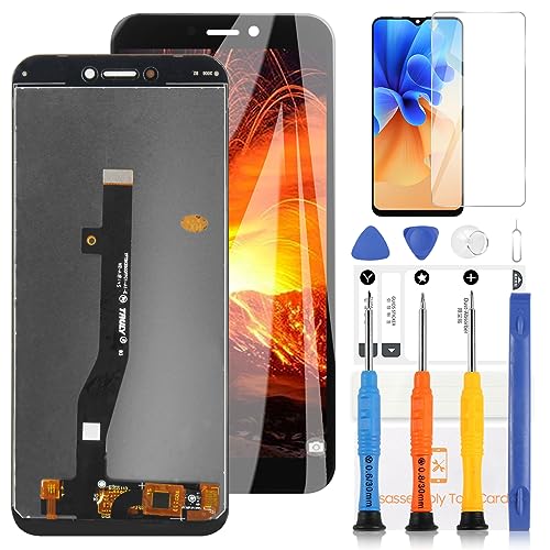 LADYSON LCD-Display für Oukitel WP5 LCD Display für Oukitel WP5 PRO Touchscreen Montage Ersatz Glasschirm Digitizer mit Werkzeugen (Schwarz) von LADYSON