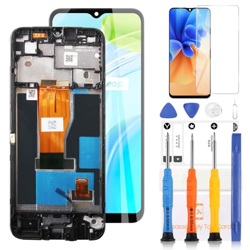 LADYSON LCD-Bildschirm für Realme C30 RMX3581 6,5 Zoll Bildschirm Ersatz für Realme C33 RMX3624 LCD Display Touchscreen Digitizer Montage Reparaturteile mit Werkzeugen (Schwarz mit Rahmen) von LADYSON