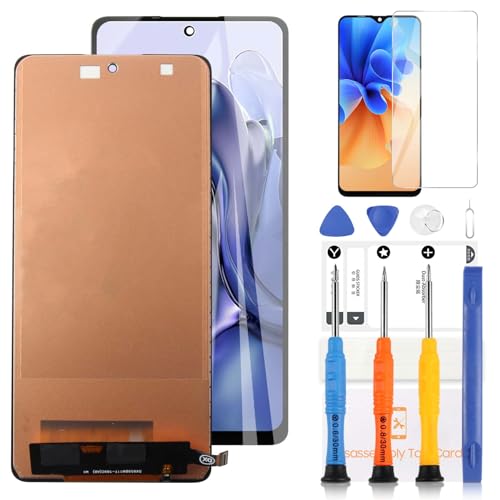 LADYSON LCD-Bildschirm für Xiaomi 11T 5G 21081111RG LCD Display Touchscreen Digitizer Montage Glas Ersatz mit Werkzeugen (6,67 Zoll, schwarz, nicht für 11T PRO) von LADYSON