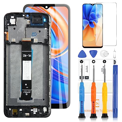 LADYSON LCD-Bildschirm für Xiaomi Redmi A1 Ersatzbildschirm für 6,52 Zoll Redmi A1+ 220733SFG LCD Display Touchscreen Digitalisierer Ersatz-Kit mit Werkzeug (Schwarz mit Rahmen) von LADYSON